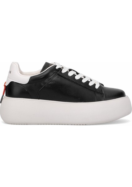 121230031 Marcella Kadın Hakiki Deri Klasik Sneaker Siyah