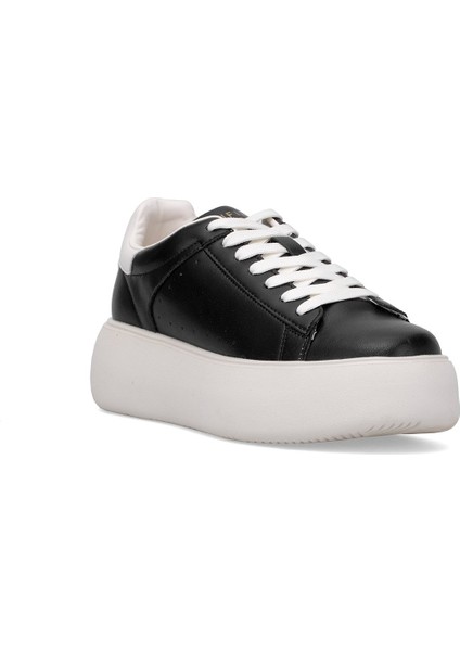 121230031 Marcella Kadın Hakiki Deri Klasik Sneaker Siyah