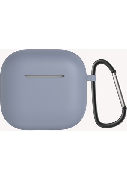 Airpods 4 Uyumlu Iktk Standart Silikon Kılıf-Lavendery Gray