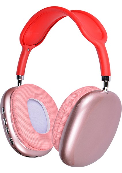 Iktk P9 Hi-Fi Ses Kalitesi Ayarlanabilir ve Katlanabilir Kulak Üstü Bluetooth Kulaklık-Kırmızı