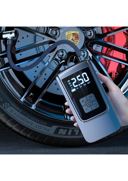 150PSI 6000MAH Şarjlı Araba Top Bisiklet Hava Pompası LED Akıllı Powerbank