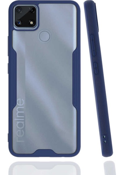 Realme C25 Kılıf Iktk Parfe Kapak-Lacivert