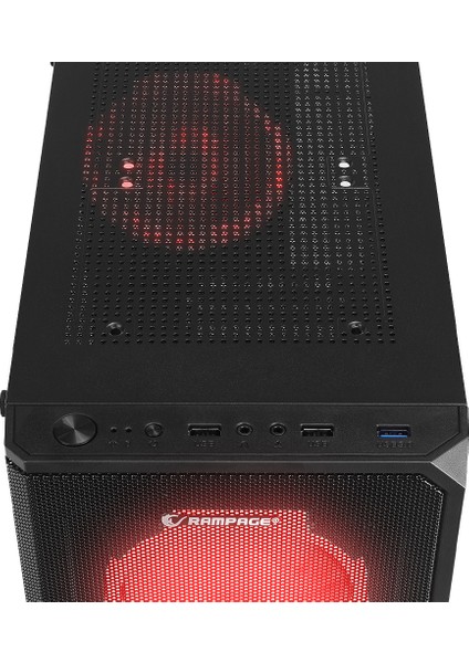 Helıos Mesh 650W 80+ Siyah Temperli Cam 4X12CM Rainbow Atx Gaming Siyah Kasa