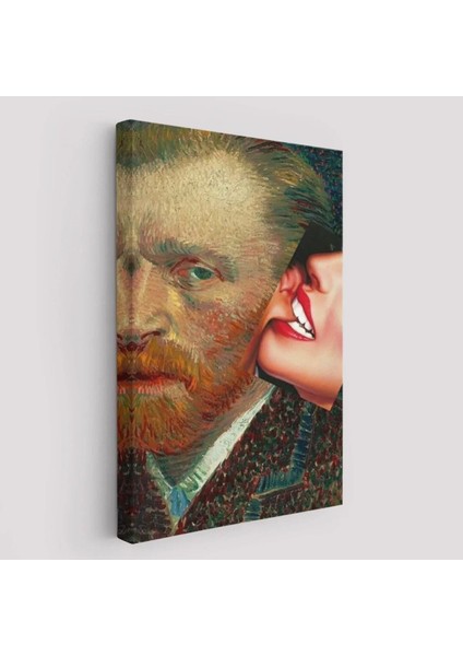 Vincent Van Gogh Kulağını Isıran Kadın Pop Art TABLO-6486