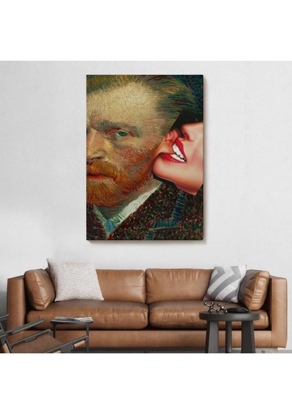 Vincent Van Gogh Kulağını Isıran Kadın Pop Art TABLO-6486 fiyatları