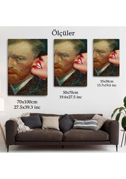 Vincent Van Gogh Kulağını Isıran Kadın Pop Art TABLO-6486 indirimleri