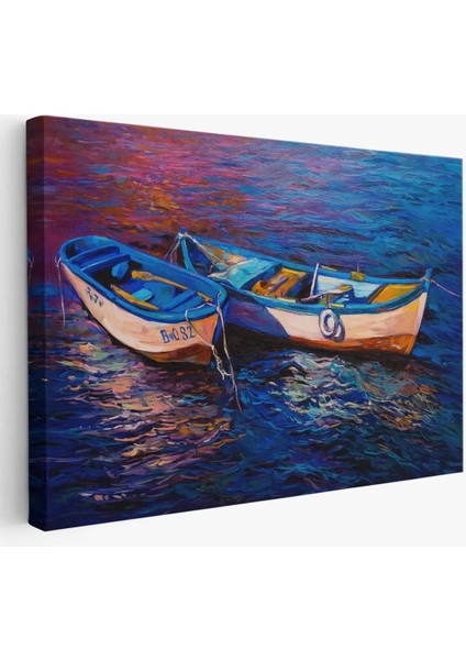 Balıkçı Tekneleri Kanvas Duvar TABLOSU-1191