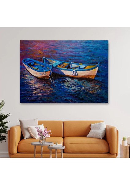 Balıkçı Tekneleri Kanvas Duvar TABLOSU-1191 fiyatları
