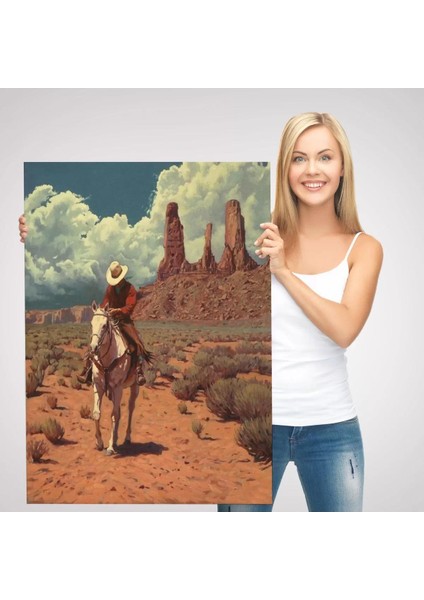 Amerikalı Kovboy Dekoratif Duvar TABLOSU-6280 modelleri
