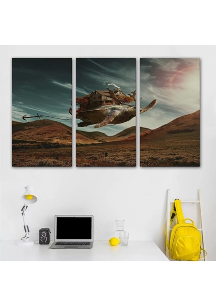 Geyik Boynuzlu Kaplunbağa Sürreal TABLO-6560 modelleri