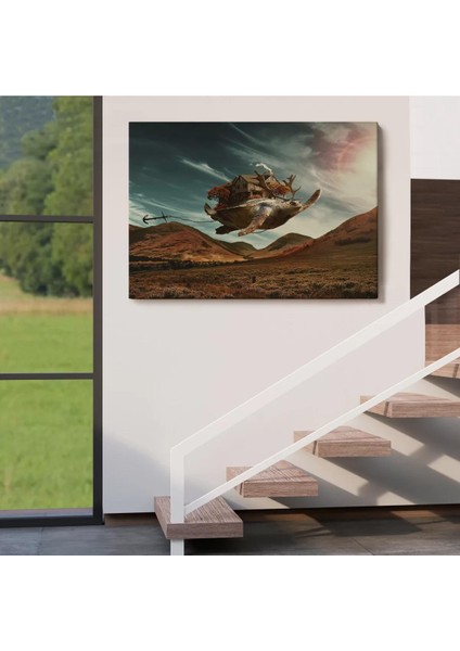 Geyik Boynuzlu Kaplunbağa Sürreal TABLO-6560 indirimleri