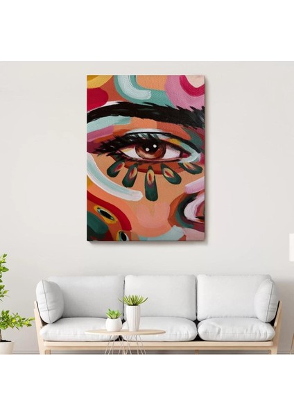 Renkli Yağlıboya Görünümlü Kadın TABLOSU-6321 fiyatları