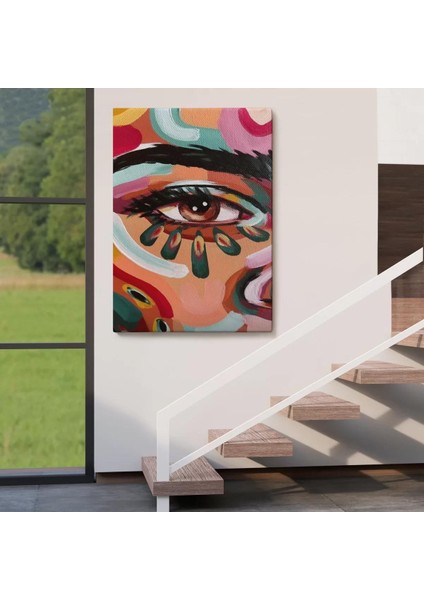 Renkli Yağlıboya Görünümlü Kadın TABLOSU-6321 fırsatları