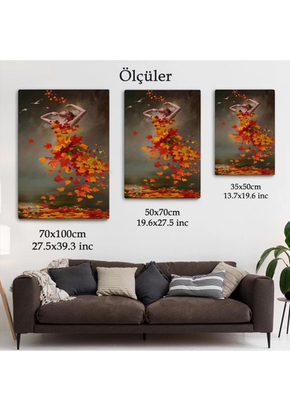 Yaprak Elbiseli Kadın TABLOSU-6272 indirimleri