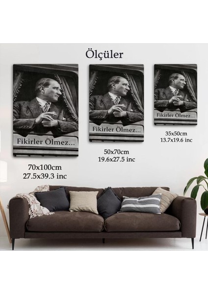 Atatürk'ün Doğu Ekspresinde Fotoğrafı Duvar TABLOSU-6222 indirimleri