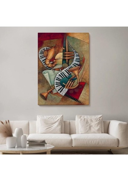 Müzik Aletleri Sürreal TABLOSU-6487 fiyatları