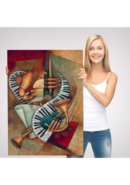 Müzik Aletleri Sürreal TABLOSU-6487 modelleri