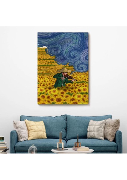 Vincent Van Gogh Temalı Illüstrasyon TABLOSU-6361 fiyatları