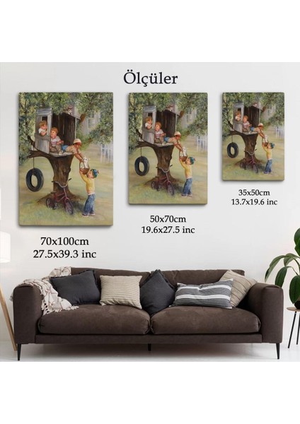 Dianne Dengel Ağaç Ev'de Oynayan Çocuklar TABLOSU-6262 indirimleri