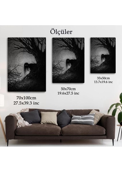 Karanlık Içindeki Korkunç Bir Çift Göz TABLOSU-6288 indirimleri