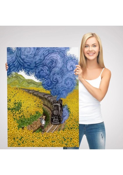 Vincent Van Gogh'un Renkli Tasviri Duvar TABLOSU-6224 modelleri