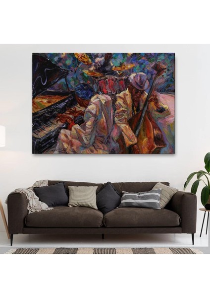 Caz Müziği Yapan Grup Duvar TABLOSU-1216 fiyatları