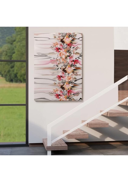 Renkli Çiçek Desenli Dekoratif Duvar TABLOSU-6282 fırsatları