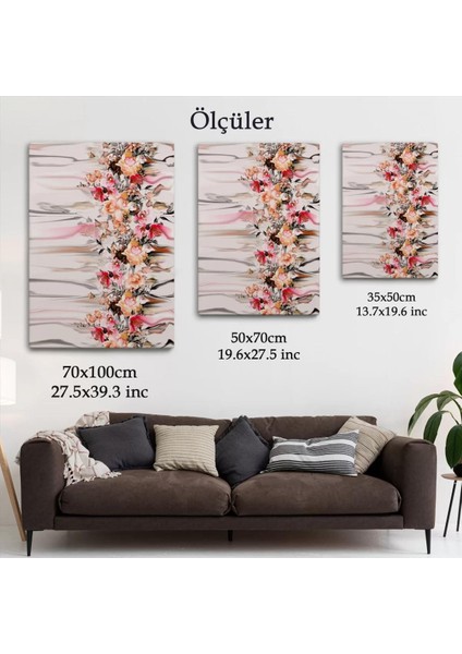 Renkli Çiçek Desenli Dekoratif Duvar TABLOSU-6282 indirimleri