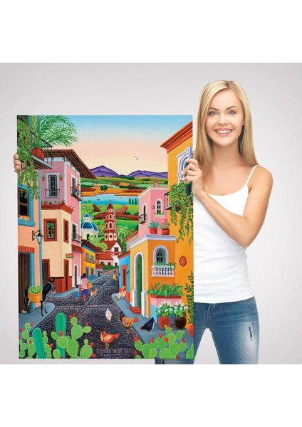 Ortacağ Meksika Köyü Duvar TABLOSU-6344 modelleri