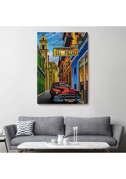 La Bodeguita Cuba Car Duvar TABLOSU-6457 fiyatları