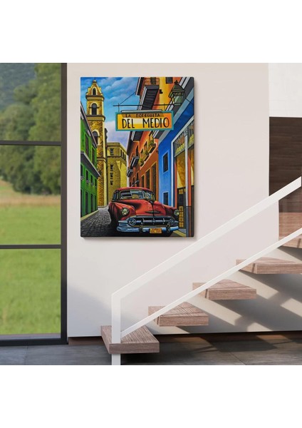 La Bodeguita Cuba Car Duvar TABLOSU-6457 fırsatları