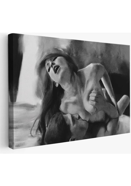 Aşk Çifti Dekoratif Siyah-Beyaz Duvar TABLOSU-6586