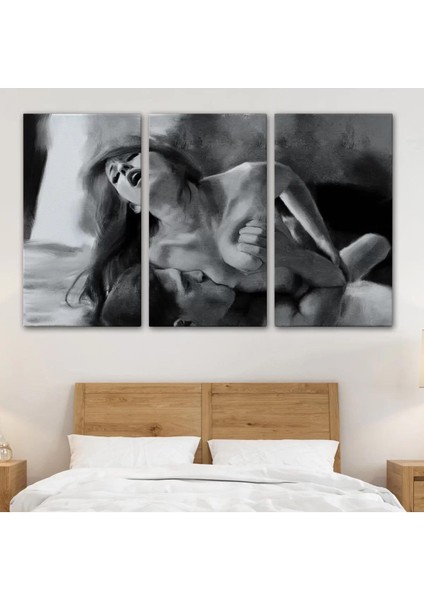 Aşk Çifti Dekoratif Siyah-Beyaz Duvar TABLOSU-6586 modelleri