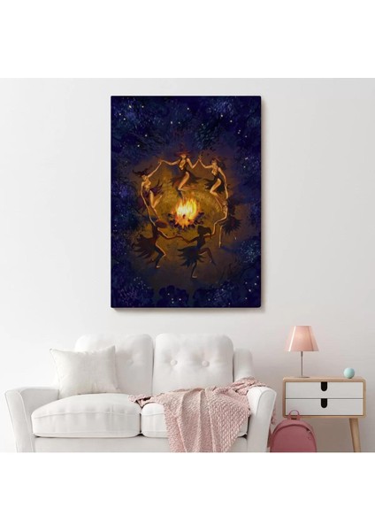 Şabat Ayini Yapan Cadıların Ateş Etrafındaki Dans TABLOSU-6354 fiyatları