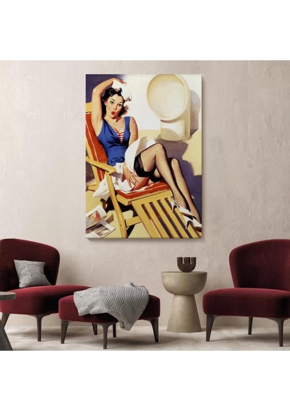 Sailor Pin Up Dekoratif Duvar Tablosu - Denizci KIZ-6459 fiyatları