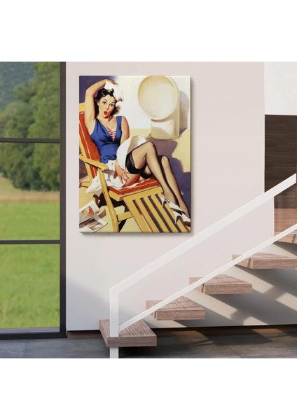 Sailor Pin Up Dekoratif Duvar Tablosu - Denizci KIZ-6459 fırsatları