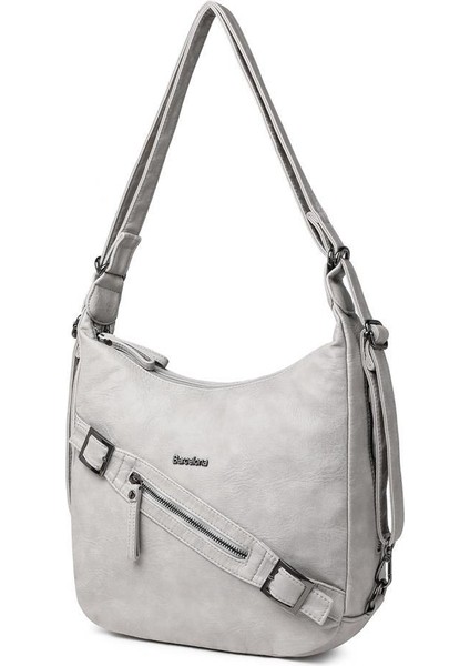 Yıkama Deri Hem Sırt Hem Omuz Kadın Çantası 21-K Barcelona 1930 modelleri