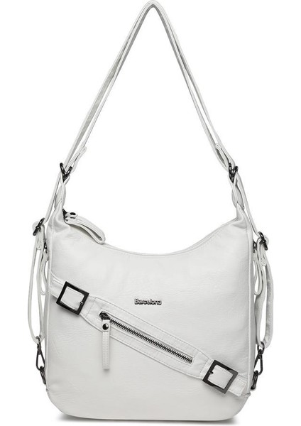 Yıkama Deri Hem Sırt Hem Omuz Kadın Çantası 21-K Barcelona 1930