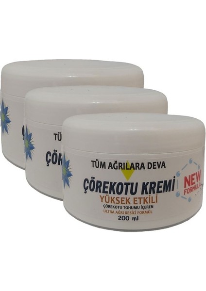 Corex Çörek Otu Kremi VIPXOF:051 3AD Büyük Boy x 200 ml Ag.ri Kremi / 3lü Vücut Bakım Kremi