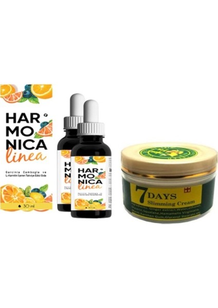 Harmonica Linea 30ml Damla 2 Adet + Slimming Cream Ginger Miracle 100ml Vücut Bakım Kremi 1 Adet