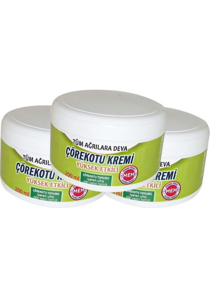 Corex Çörek Otu Kremi Green Box 3 Tane Birden 200 ml
