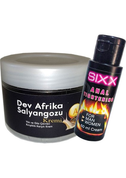 Bonie Giant )Ksıxx:27 Anti-Aging 100ML Dev Afrika Salyangozu Kremi Ayrıca + Sıxx Annaı Tighteninning Krem 60 ml