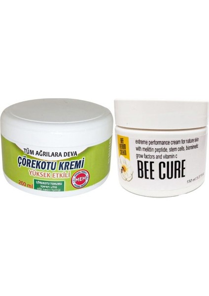 Çörek Otu Kremi Büyük XL Boy 200 ml Green + 150 ml Krem / Diz Dirsek İskelet Sırt Bel Kas Masaj Seti