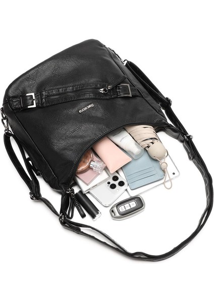 Yıkama Deri Hem Sırt Hem Omuz Kadın Çantası 21-K Barcelona 1930 fırsatları