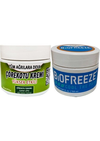 Çörek Otu Kremi Orta Boy 100 ml Krem + Biofreeze Cool The Paincream 150 ml / Sırt Bel Kas Diz Dirsek Iskelet Agrilarina Masaj Seti