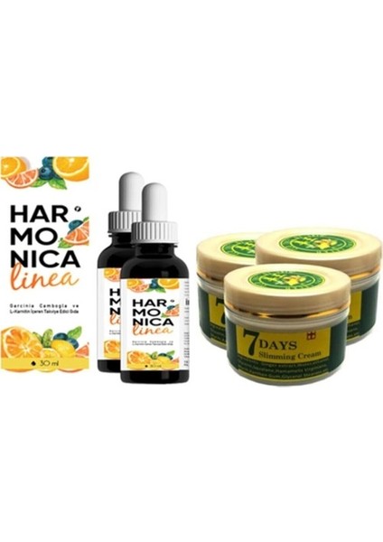 Harmonica Linea 30ml Damla 3 Adet + Slimming Cream Ginger Miracle 100ml Vücut Bakım Kremi