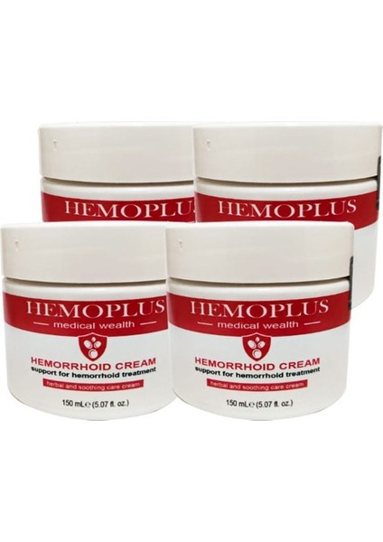 Hemoplus HZNKS048 Büyük Boy 4tane 150 ml Hemor.roidin Kremi Kişisel Bağsur Bakım