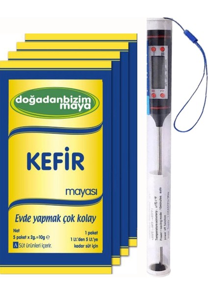 Kefir Mayası 4 x 10 gr + Gıda Termometresi