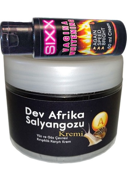 Bonie Giant Anti-Yaşlanma Cilt Kremi Ksıxx:32 Dev Afrika Salyangozu 100ML Ile+ 1sıxx Renk Ton Için Kadın Wagına Kremi 60 ml