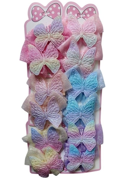 Hediyelik Pırıltılı Kelebek Saç Tokası 2 Adet